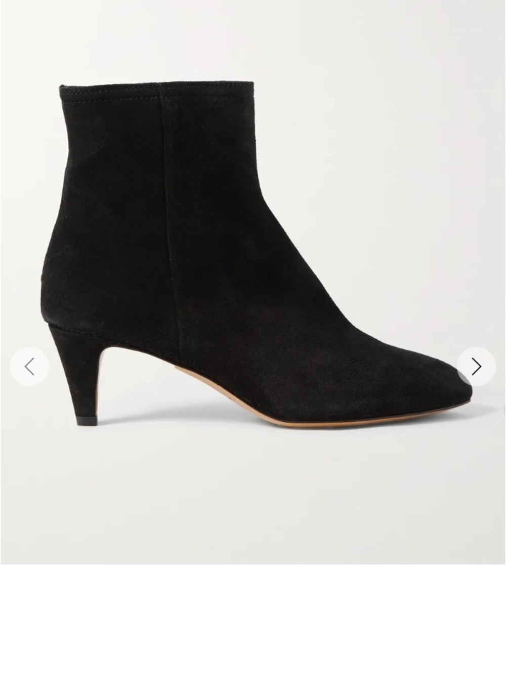 Isabel Marant Black Suede Pointed Ankle Booties with Heel Women's Size 39 New